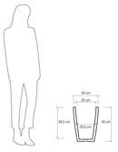 Vaso Ø30x40cm in Polietilene Vanossi Hydra Marrone-2