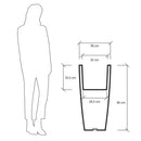 Vaso Ø39x85cm in Polietilene Vanossi Hydra Marrone-3