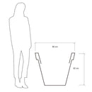 Vaso Ø80x62 cm in Polietilene Vanossi Pegasus Verde Acido-3