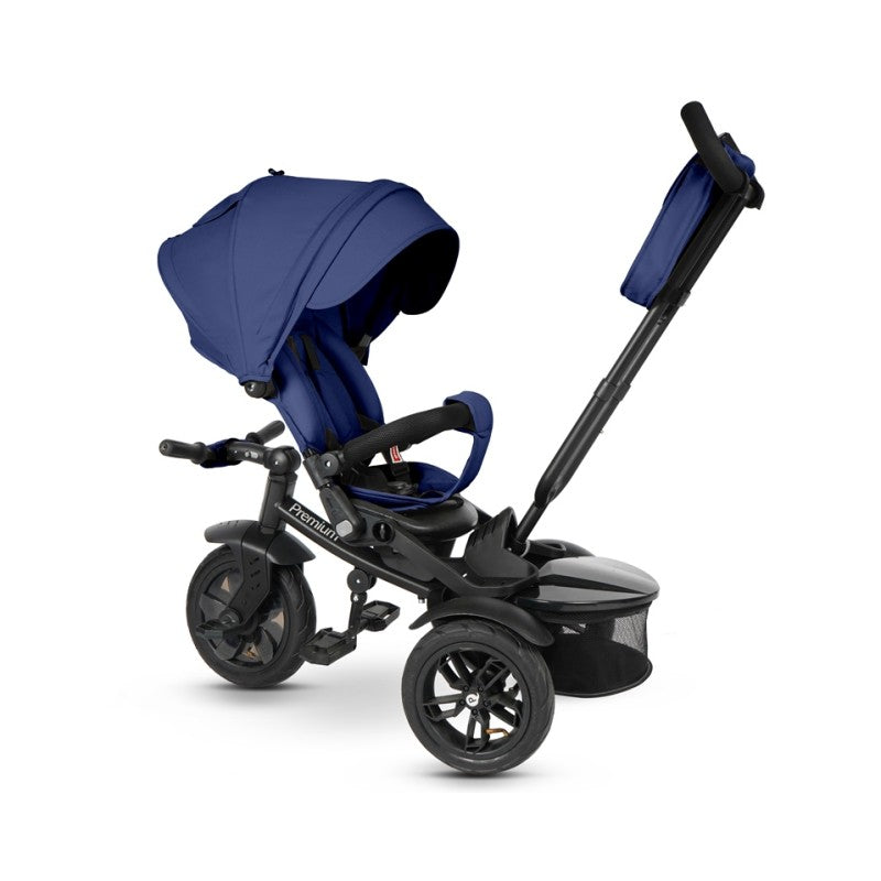 Triciclo Passeggino per Bambini 6 in 1 con Seggiolino Reversibile Qplay Premium Blu-2