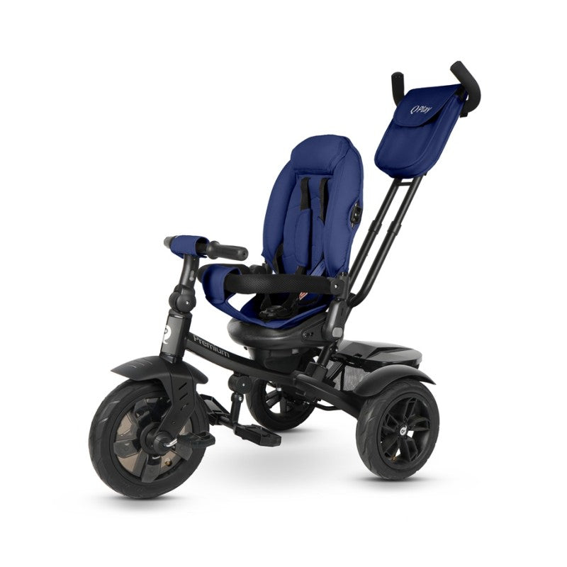 Triciclo Passeggino per Bambini 6 in 1 con Seggiolino Reversibile Qplay Premium Blu-5