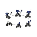 Triciclo Passeggino per Bambini 6 in 1 con Seggiolino Reversibile Qplay Premium Blu-8