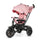 Triciclo Passeggino per Bambini 6 in 1 con Seggiolino Reversibile Qplay Premium Rosa