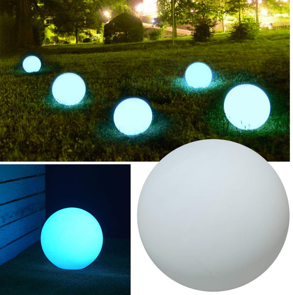 Sfera Luminosa da Giardino Ricarica USB in Polietilene Vanossi Sirio Bianco Fluo Varie Misure prezzo