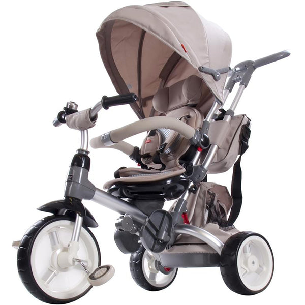 prezzo Triciclo Passeggino Seggiolino Reversibile 6in1 Happy Kids Avorio