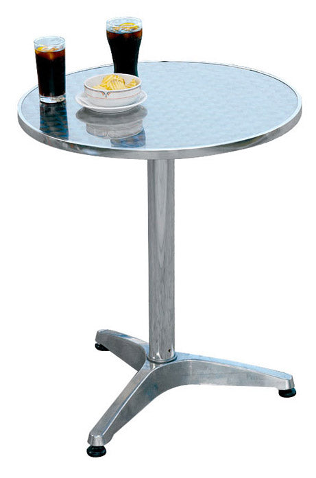Tavolino Tondo da Giardino in Alluminio e Acciaio Ø60 cm Vorghini-2
