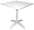 Tavolo Quadrato da Giardino in Alluminio 70x70 cm Vorghini Calipso Bianco