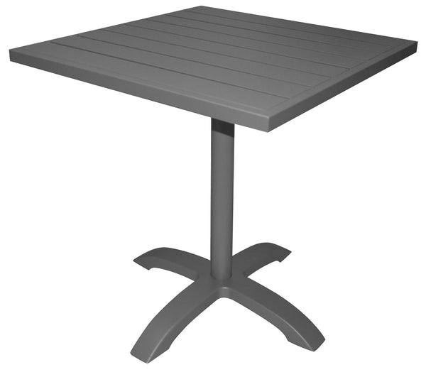 Tavolo Quadrato da Giardino in Alluminio 70x70 cm Calipso Contract Grigio Antracite-1