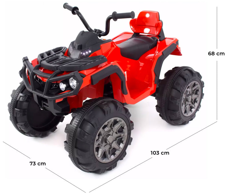 Quad Elettrico per Bambini 12V Happy Kids Superquad Rosso-5