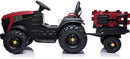 Trattore Elettrico per Bambini 12V con Rimorchio Happy Kids Rosso-3