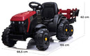 Trattore Elettrico per Bambini 12V con Rimorchio Happy Kids Rosso-5