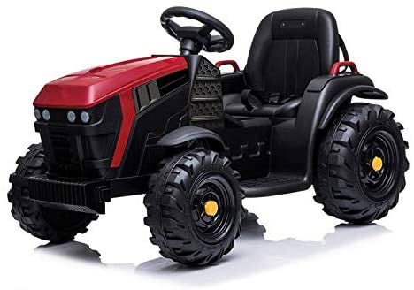 Trattore Elettrico per Bambini 12V con Rimorchio Happy Kids Rosso-9