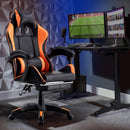 Sedia da Gaming Ergonomica in Similpelle Arancione/Nera-3