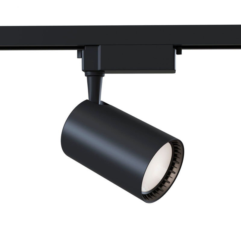 Faretto a LED per Sistema Illuminazione Binario 30W 3000K in Alluminio Vuoro  Nero-1