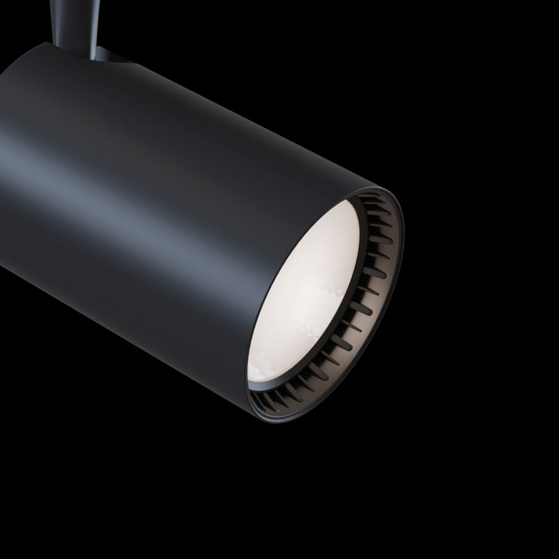 Faretto a LED per Sistema Illuminazione Binario 30W 3000K in Alluminio Vuoro  Nero-4