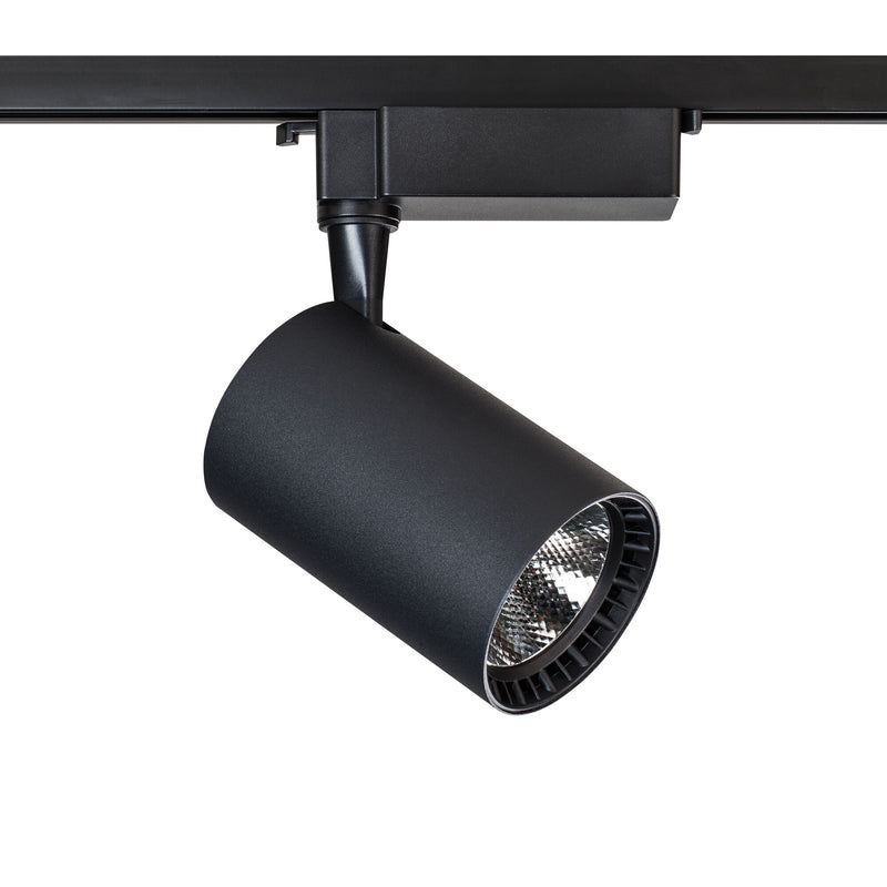 Faretto a LED per Sistema Illuminazione Binario 30W 4000K in Alluminio Vuoro  Nero-4