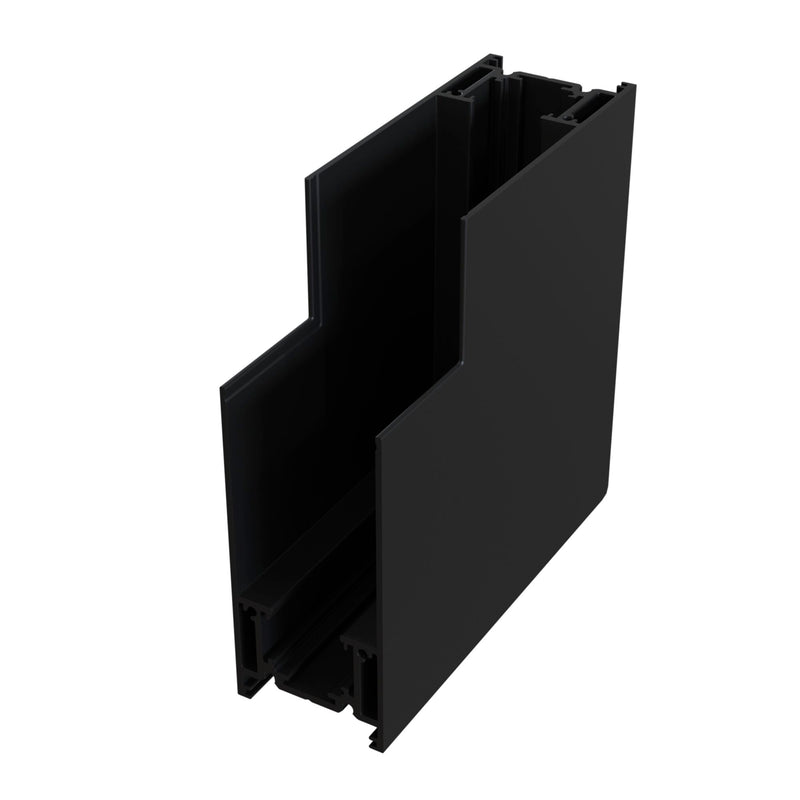 Connettore ad Angolo Esterno per Sistema Illuminazione a Binario  Nero-1