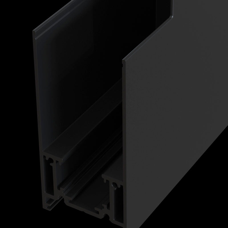 Connettore ad Angolo Esterno per Sistema Illuminazione a Binario  Nero-3