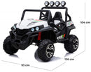 Macchina Elettrica per Bambini 24V 2 Posti Maxi Buggy Bianca-5