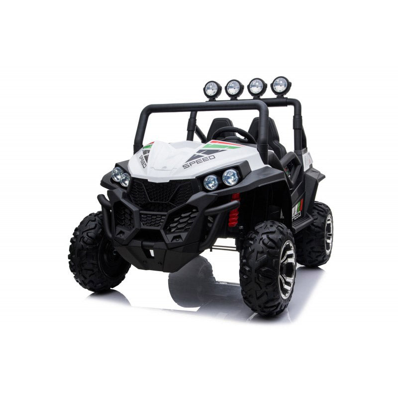 Buggy Elettrico Per Bambini 12V 4x45W – Auto A 2 Posti, Bianco, Ruote Gomma EVA, Telecomando 2.4G, Età 1-8 Anni - 4