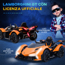 Macchina Elettrica per Bambini 12V con Licenza Lamborghini V12 Vision Gran Turismo Arancione-7