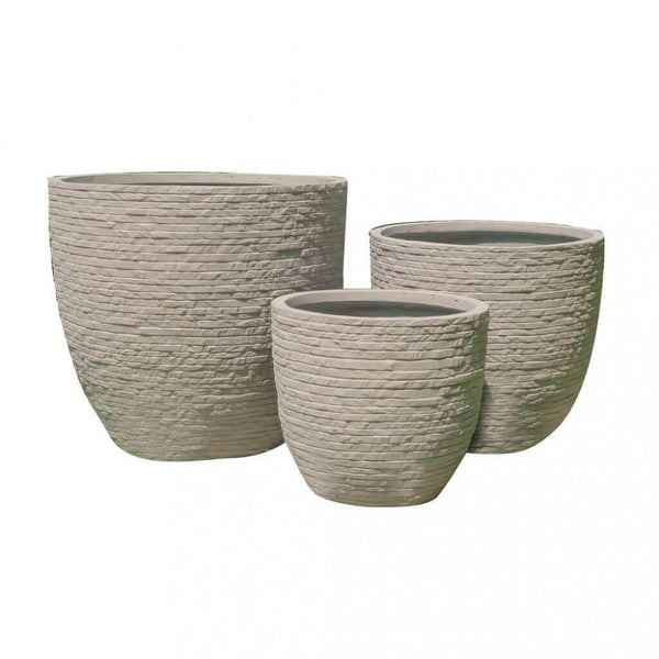 prezzo Set di 3 vasi Ciclamino in Fibra di argilla Beige