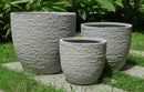 Set di 3 vasi Ciclamino in Fibra di argilla Grigio-2