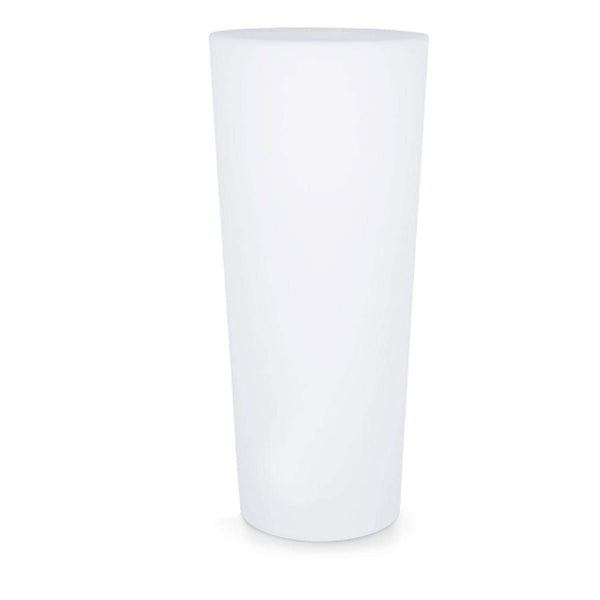 Vaso Rotondo Luminoso da Giardino Solare Autoricaricabile Ø45x102 cm in Polietilene Sined Solar 102 Bianco online