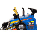 Trattore Elettrico Ruspa con Pala Scavatrice 12V per Bambini Blu-10