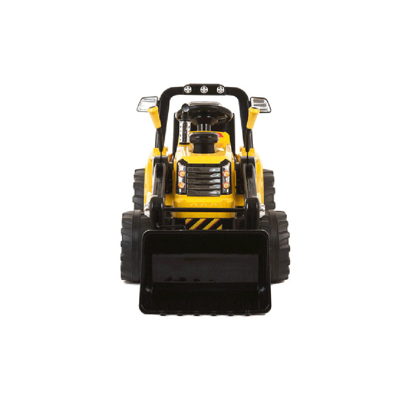 Trattore Elettrico per Bambini Ruspa con Pala Scavatrice 12V Giallo-2