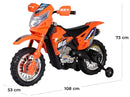 Moto Elettrica per Bambini 6V Super Cross Happy Kids Arancione-5