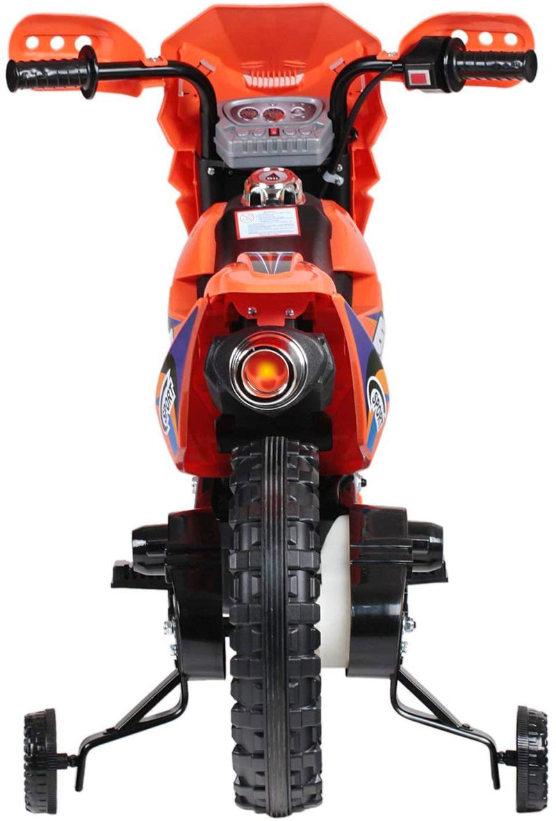 Moto Elettrica per Bambini 6V Super Cross Happy Kids Arancione-7