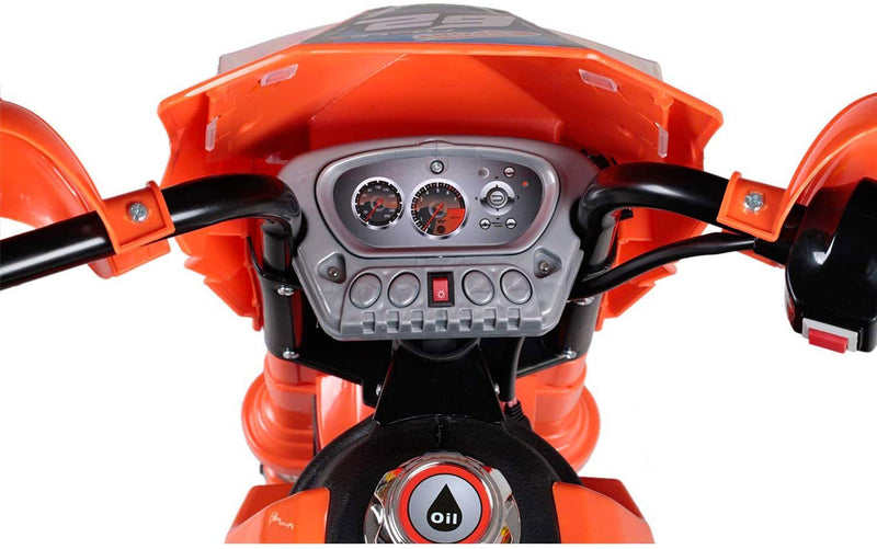 Moto Elettrica per Bambini 6V Super Cross Happy Kids Arancione-9