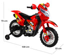 Moto Elettrica per Bambini 6V Super Cross Happy Kids Rossa-5
