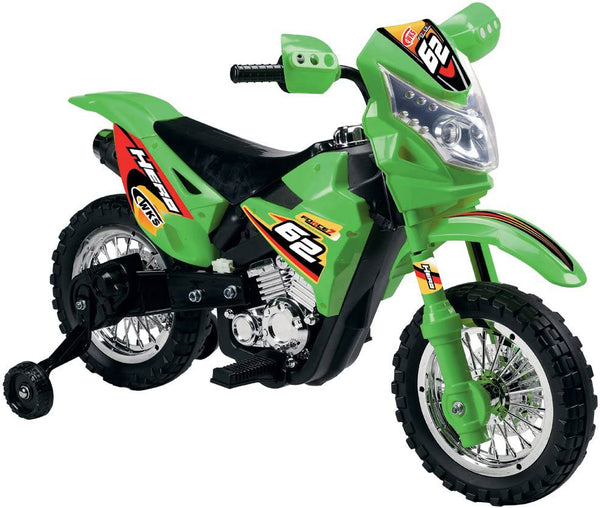 Moto Elettrica per Bambini 6V Super Cross Happy Kids Verde sconto