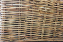 Divano Componibile Polinesia con Cuscini 75x185x105 cm in Rattan Marrone-2