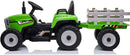 Trattore Elettrico per Bambini 12V con Rimorchio Happy Kids Verde-2