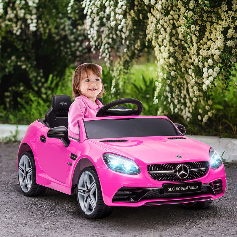 Macchina Elettrica per Bambini 12V Mercedes SLC 300 Rosa-2