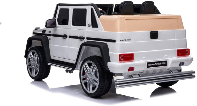 Macchina Elettrica per Bambini 12V Mercedes Maybach G650 Landaulet Bianca-3