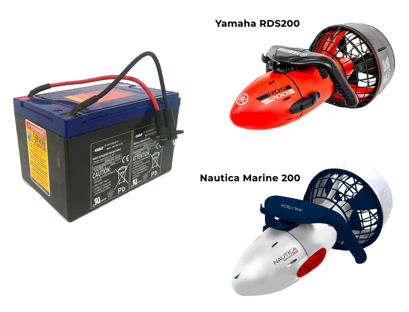 Batteria Ricaricabile 12V 7,5Ah per Seascooter Yamaha RDS200 e Nautica Marine 200-2