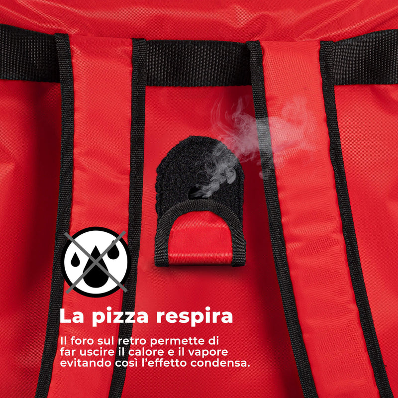 Zaino Termico Rigido Magnetico Porta Pizze da Asporto 15 Cartoni Safemi Magnetic 15 Rosso-5