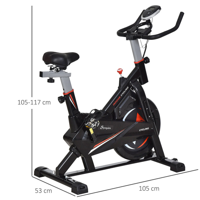 Cyclette per Allenamento Cardio Trainer con Monitor LCD   Nera-8