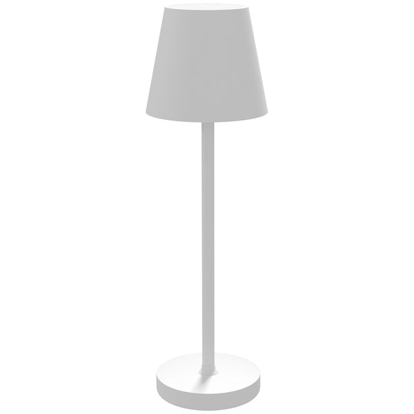 acquista Lampada da Tavolo Portatile Ø11,2x36,5 cm in Acrilico e Metallo Bianco
