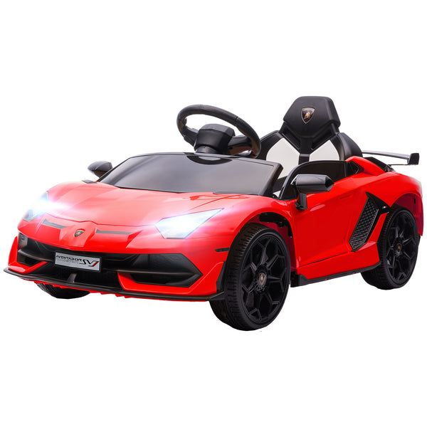 acquista Macchina Elettrica per Bambini 12V con Licenza Lamborghini Aventador SVJ Roadster Rosso