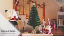 Albero di Natale Artificiale 120 cm 130 Rami in Fibra Ottica e PVC e 16 luci LED