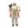 Babbo Natale Abito Rosa e Bianco H110 cm con Mini Lucciole e Suoni