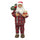 Babbo Natale Pigiama Rosso Scozzese H110 cm con Mini Lucciole e Suoni