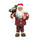 Babbo Natale Pigiama Rosso Scozzese H60 cm con Mini Lucciole e Suoni