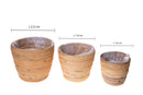 Set 3 Vasi in Rattan Diamentro 22 cm-2
