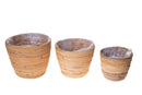 Set 3 Vasi in Rattan Diamentro 22 cm-1